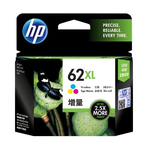 HP Blækpatron 62 XL color (C2P07AE)